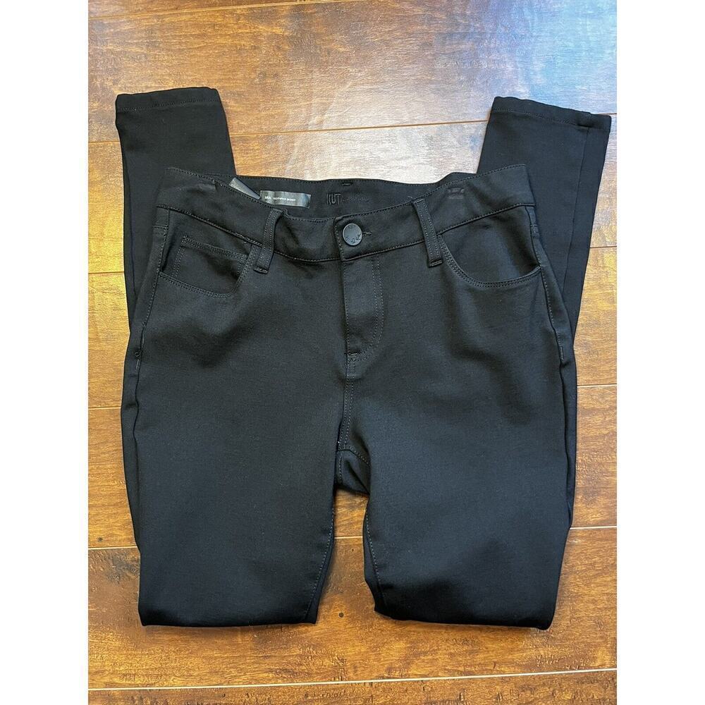 Kut From The Kloth Jeans 4 Black Mia Toothpick Skinny Stretch Jeggings Womens